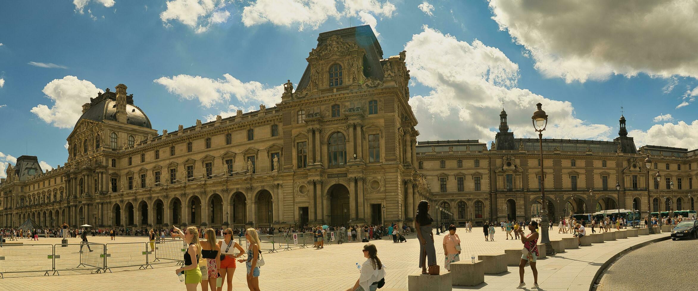 France, Paris 20.08.2023, Louvre Museum, is a national art museum, home to some of the most canonical works of Western art, including the Mona Lisa and the Venus de Milo photo