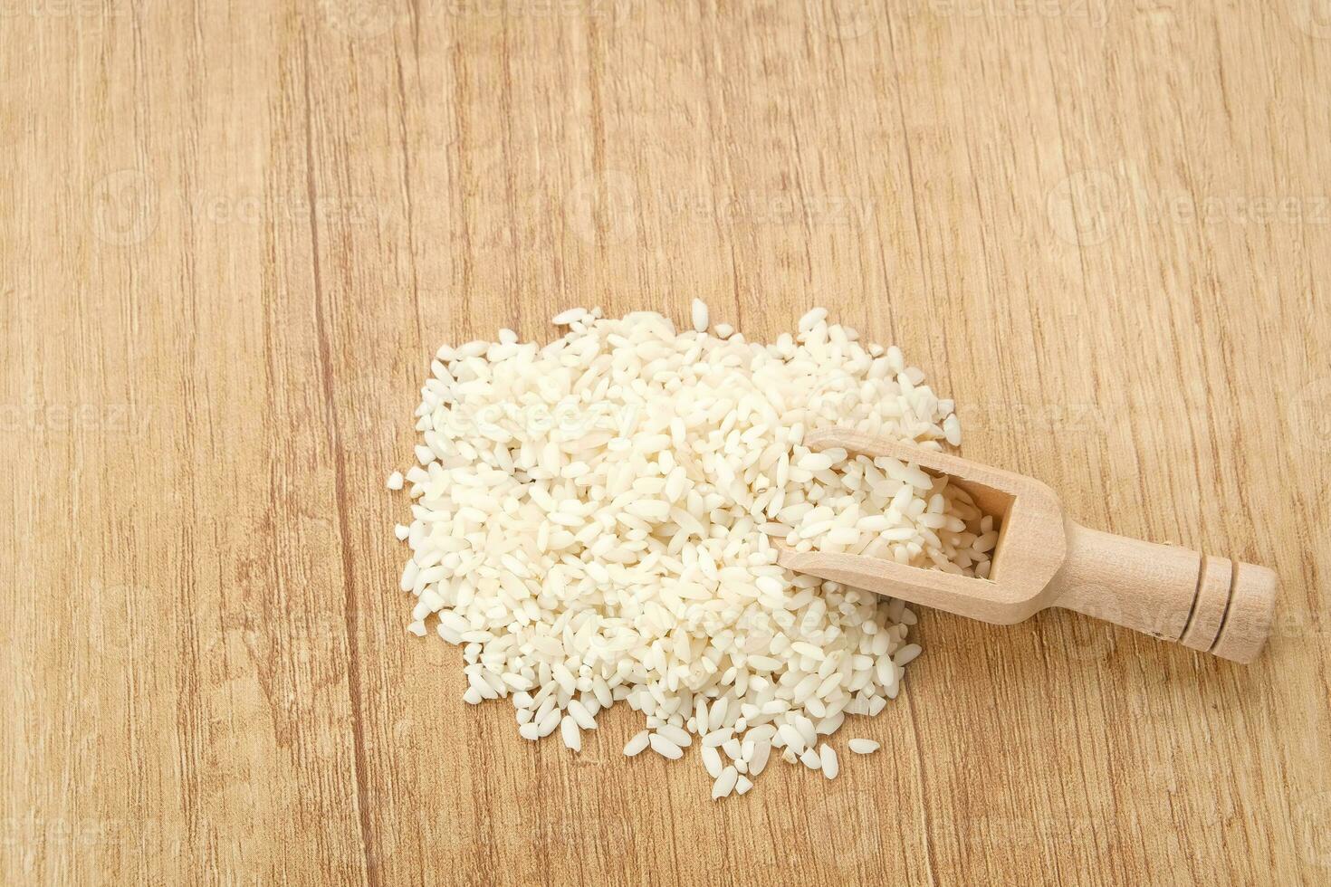 Rice grains for zakat, Islamic zakat concept photo