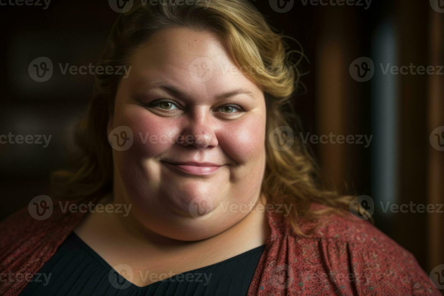 a close up of a woman with a big smile on her face generative ai photo