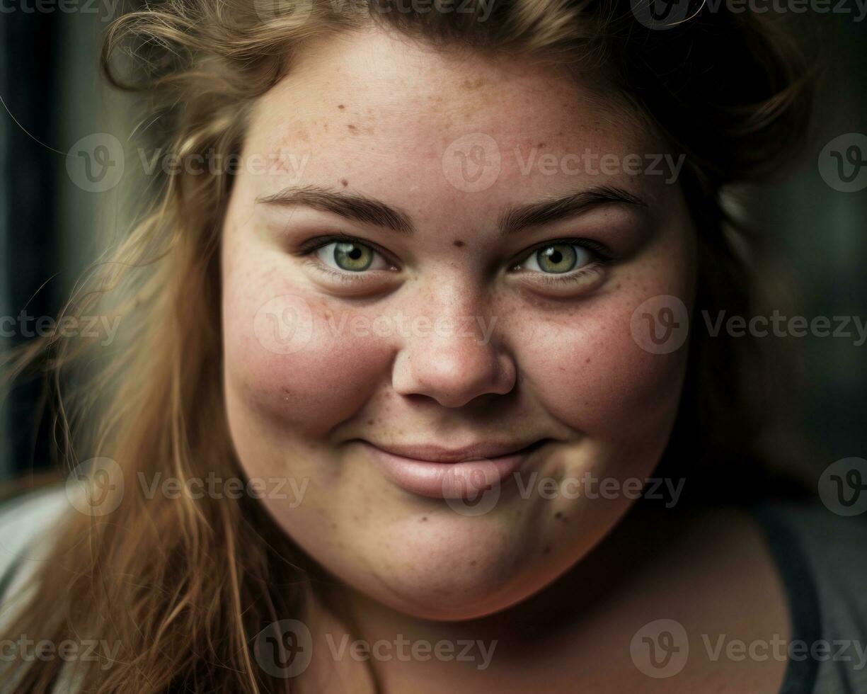 a close up of a woman with green eyes generative ai photo