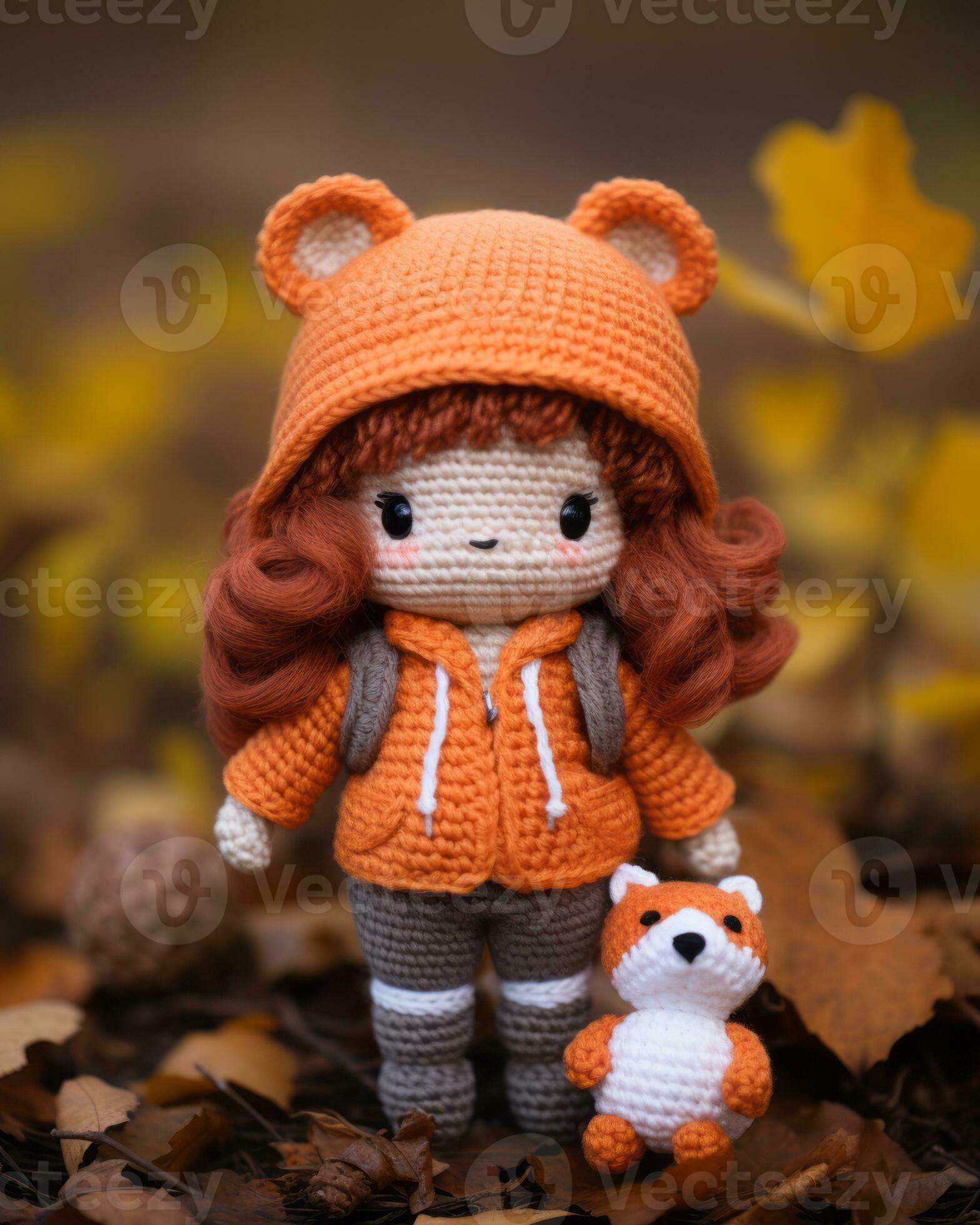Orange coat girl top