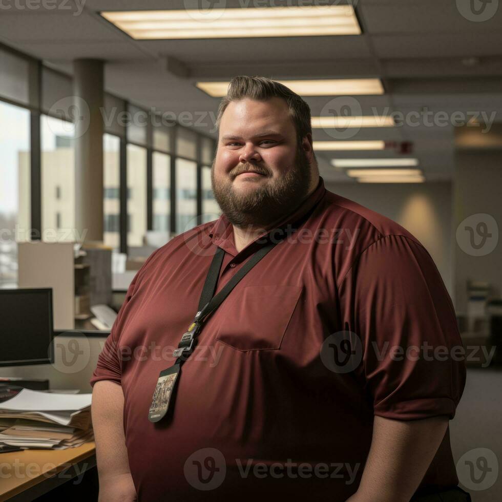 a man in a maroon shirt generative ai photo