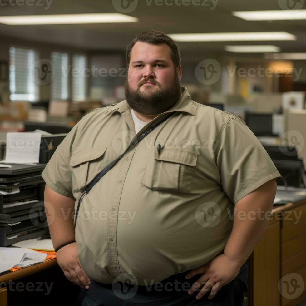 a man standing in an office generative ai photo