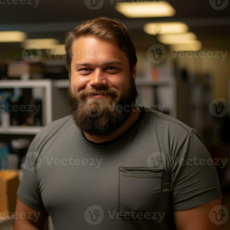 a man with a beard generative ai photo