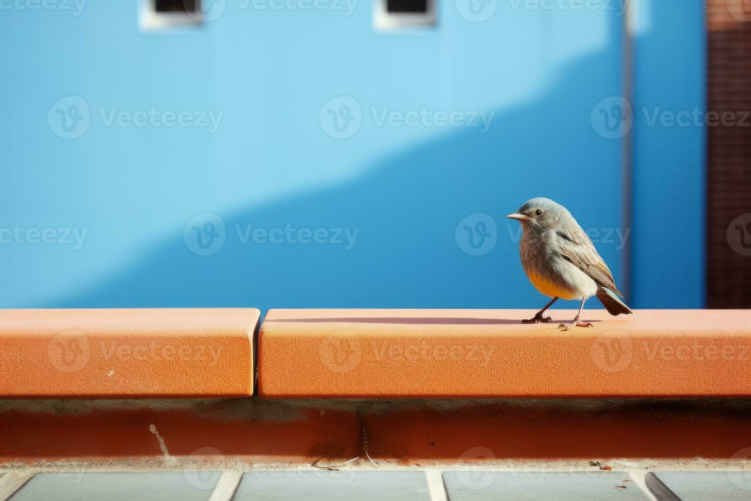 a small bird is standing on a ledge generative ai photo