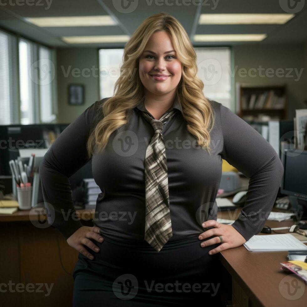 a woman wearing a black shirt generative ai photo