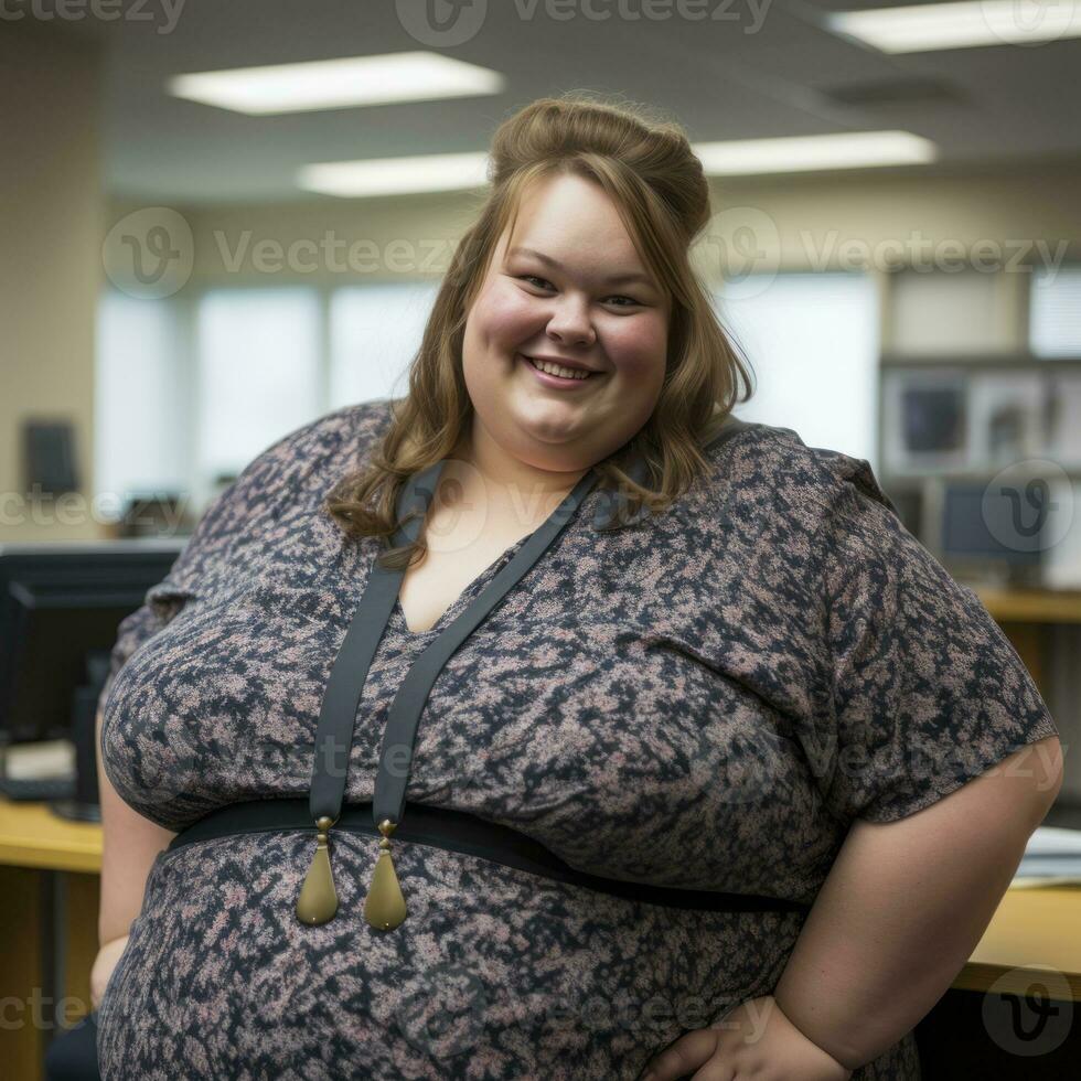 a woman with a big belly smiles at the camera generative ai photo