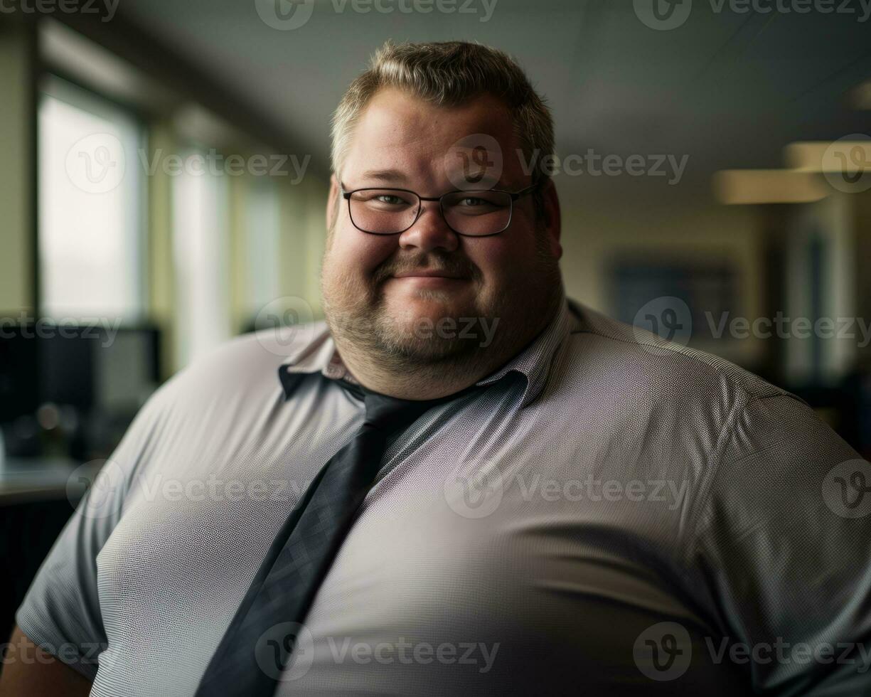 the man is wearing a grey shirt generative ai photo