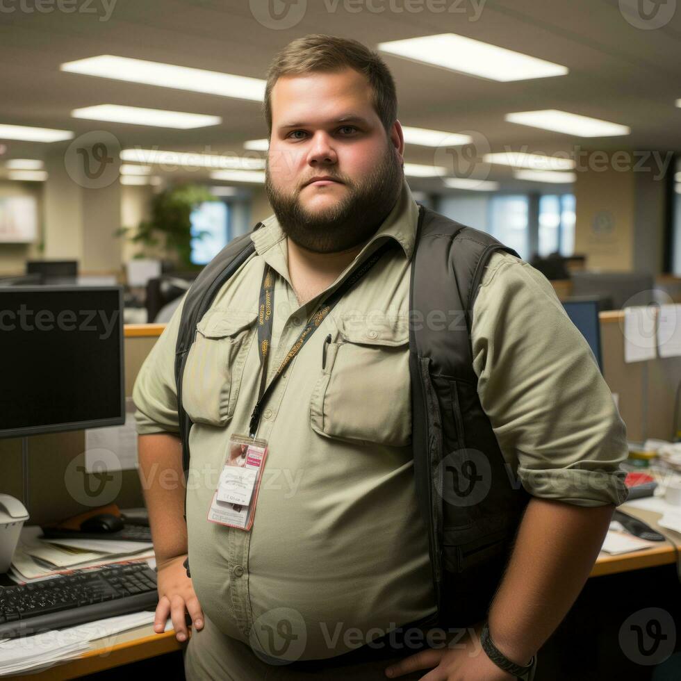 the man is wearing a vest generative ai photo
