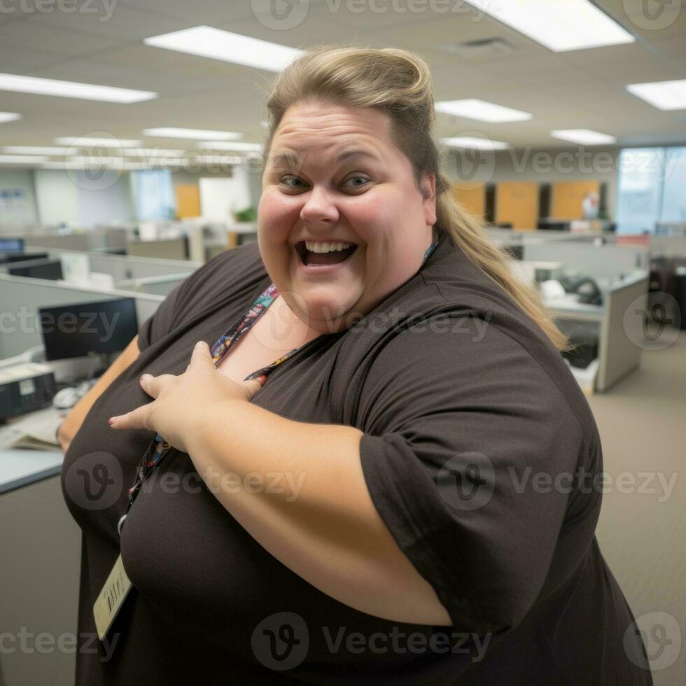 the woman is wearing a black shirt generative ai photo