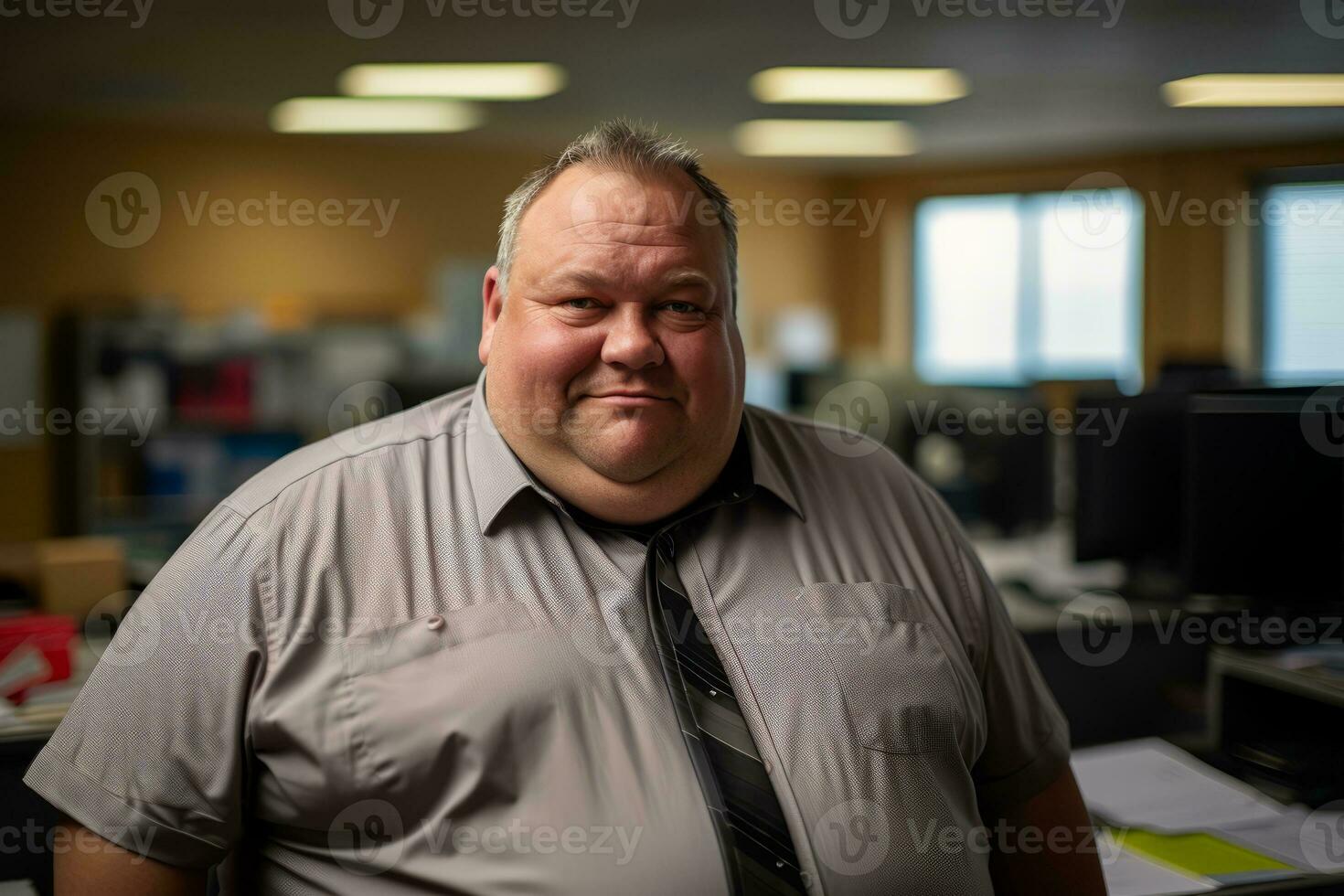 a man in an office generative ai photo