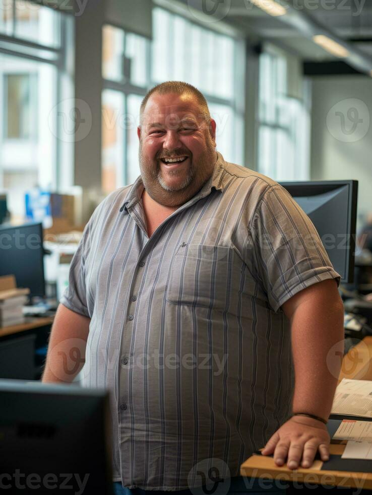 the man is smiling generative ai photo