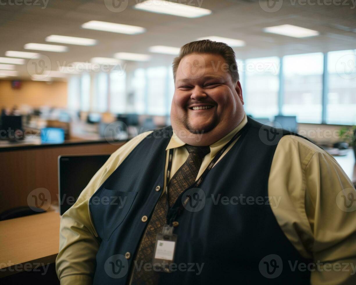 the man is smiling generative ai photo