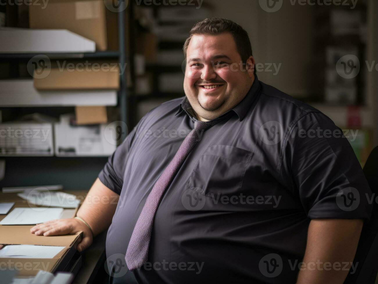 the man is smiling generative ai photo