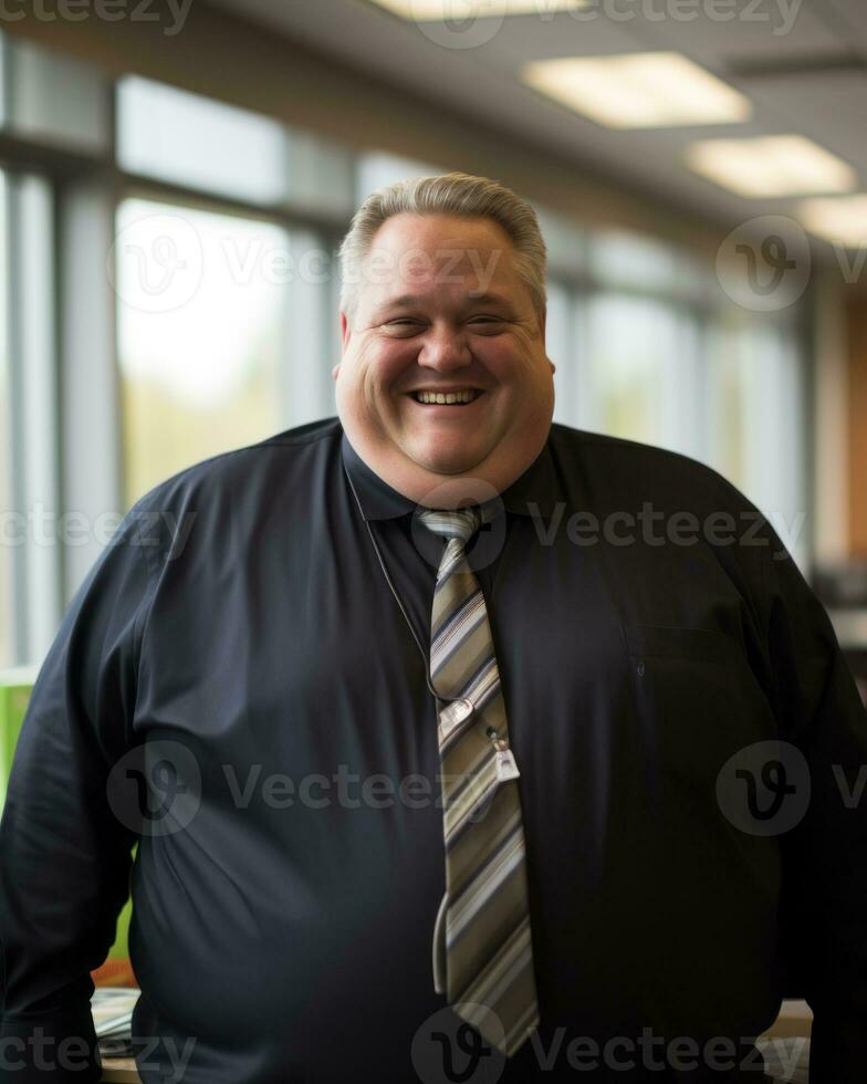 the man is wearing a black shirt generative ai photo