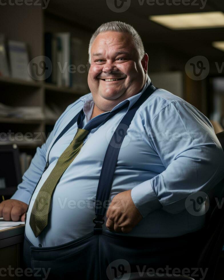the man is wearing a blue shirt generative ai photo