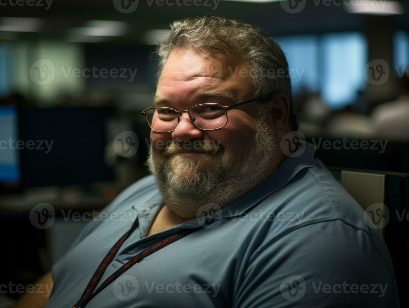 the man is wearing a blue shirt generative ai photo
