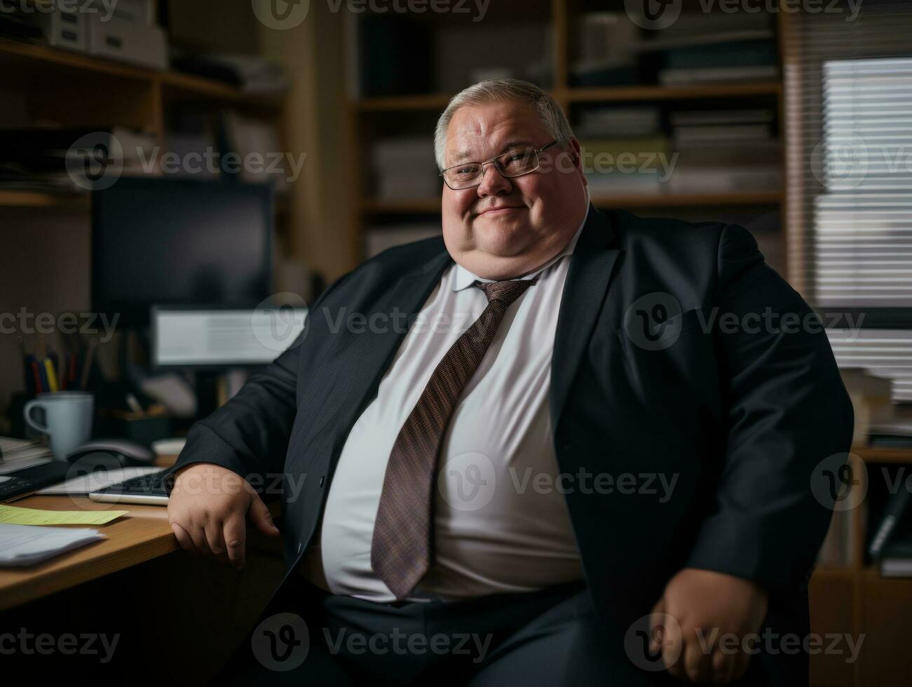 the man is wearing a suit generative ai photo