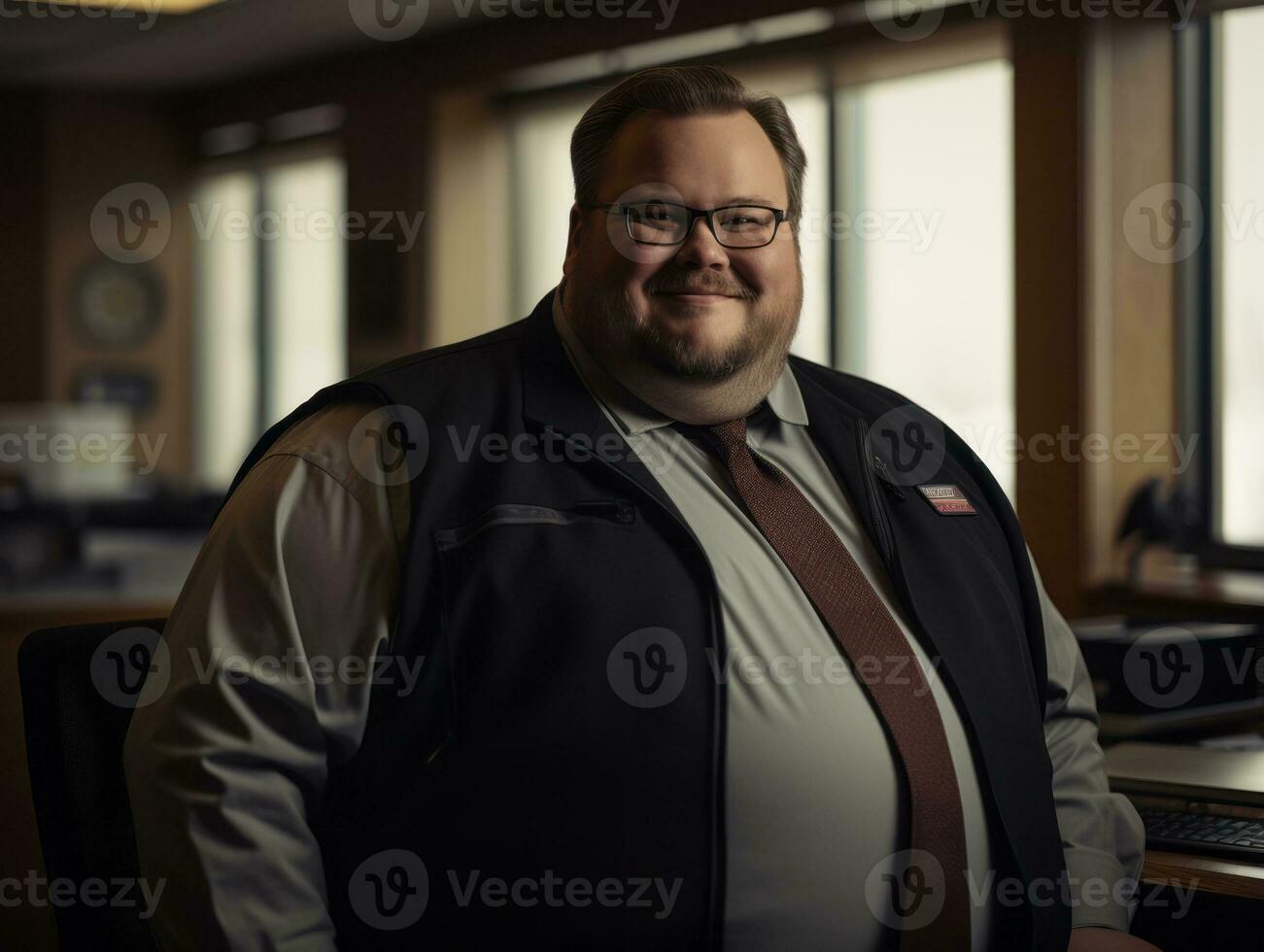 the man is wearing a vest generative ai photo