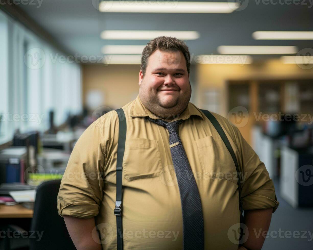 the man is wearing suspenders generative ai photo