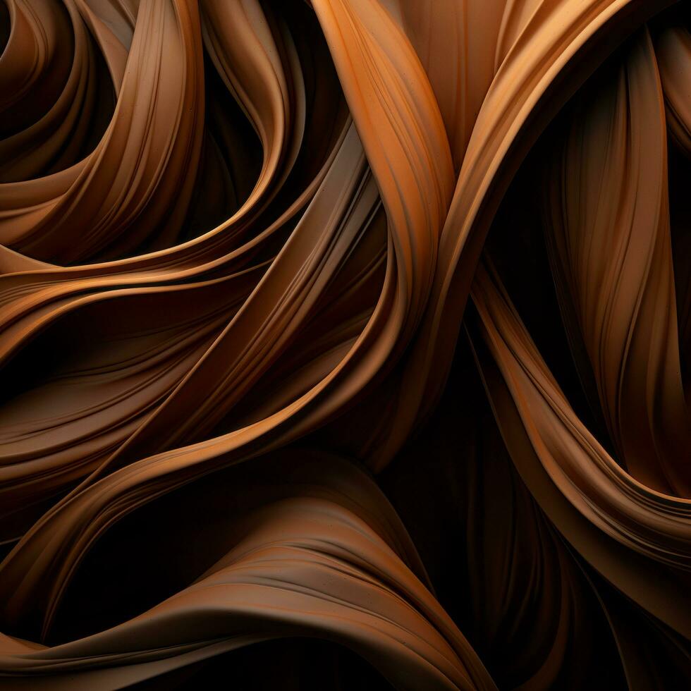 3d rendering of a wavy brown background generative ai photo