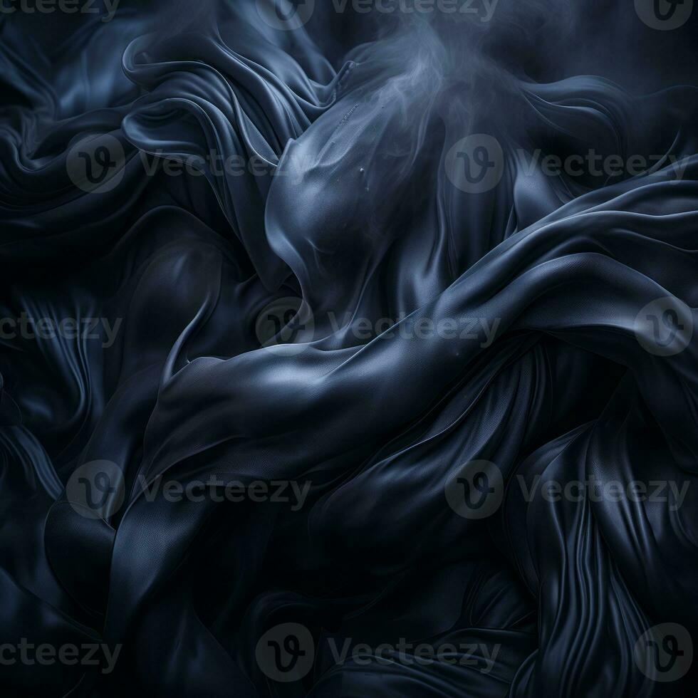 a black and white photo of a woman in a black dress with smoke coming out of her hair generative ai