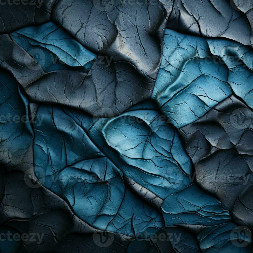 a blue and black background with cracks in it generative ai photo