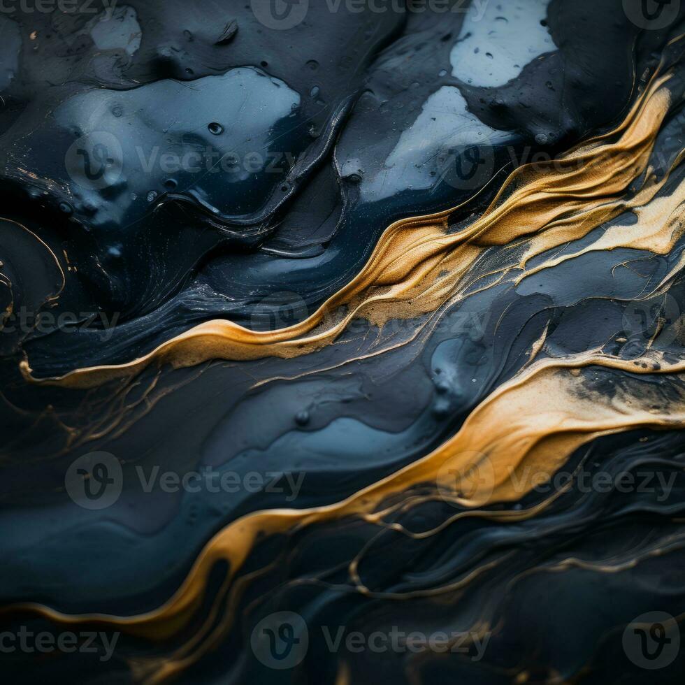a close up of a black and gold abstract background generative ai photo