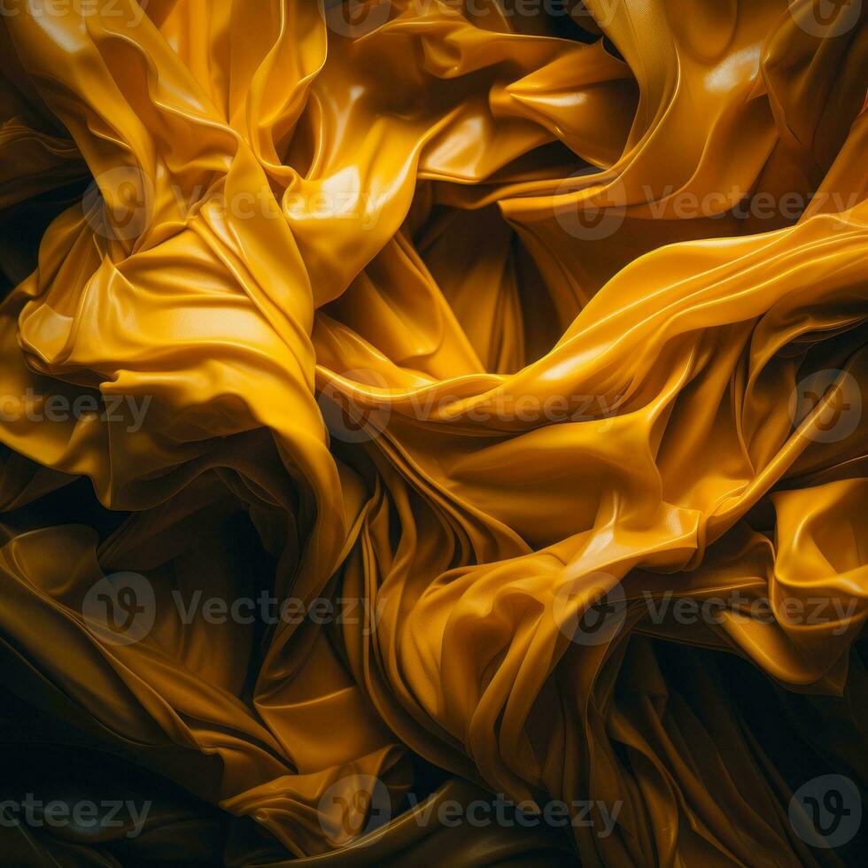 a close up of a yellow fabric on a black background generative ai photo