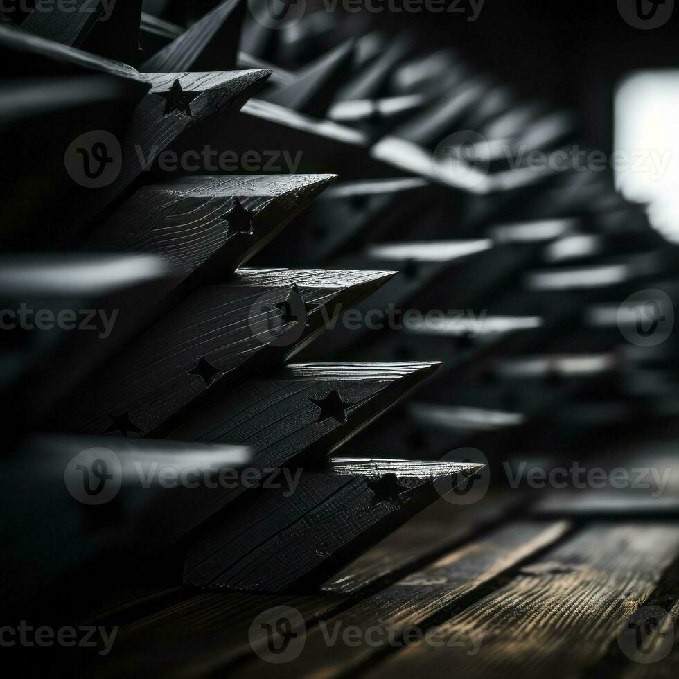 a close up view of the iron spikes on a game of thrones throne generative ai photo