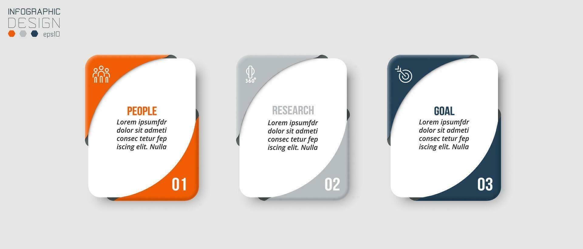 Infographic template business concept with step. vector