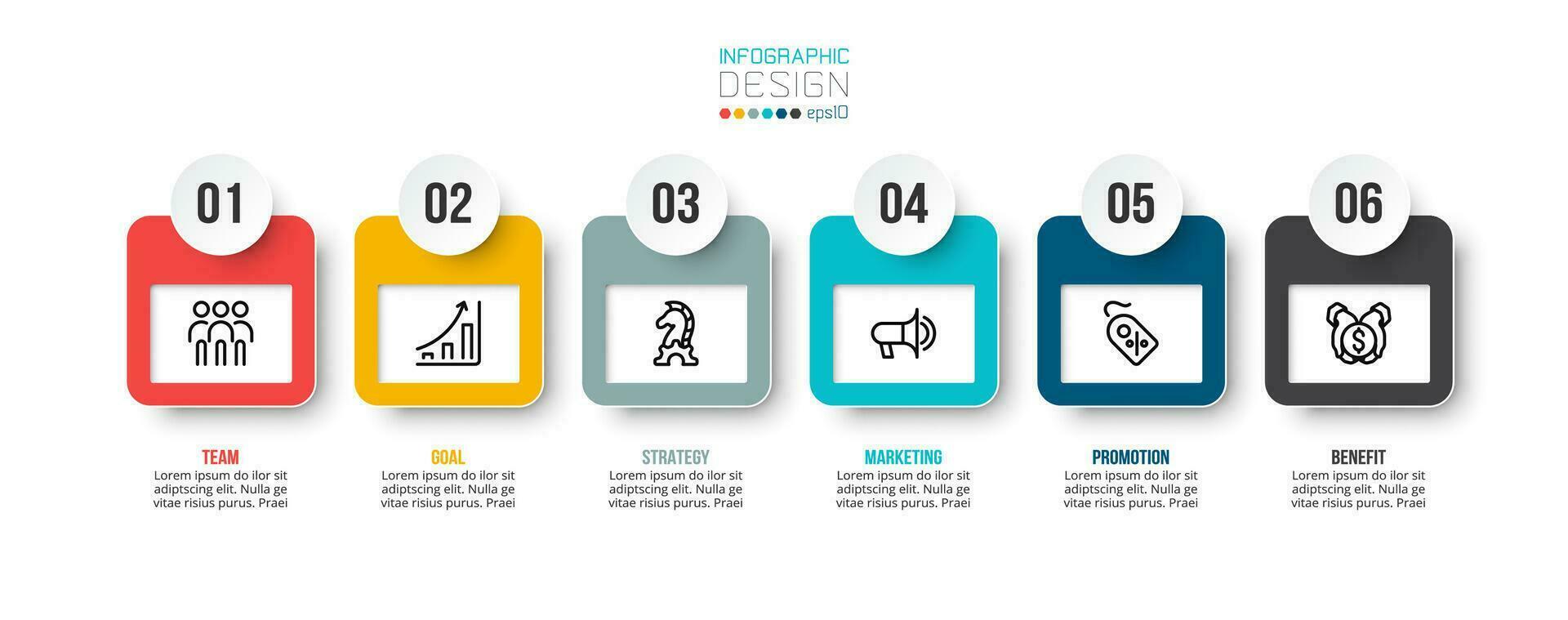 Infographic template business concept with step. vector