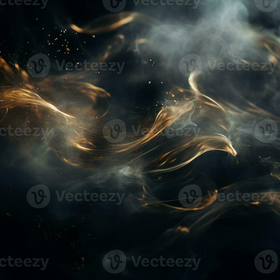 abstract background with smoke and fire on a black background generative ai photo