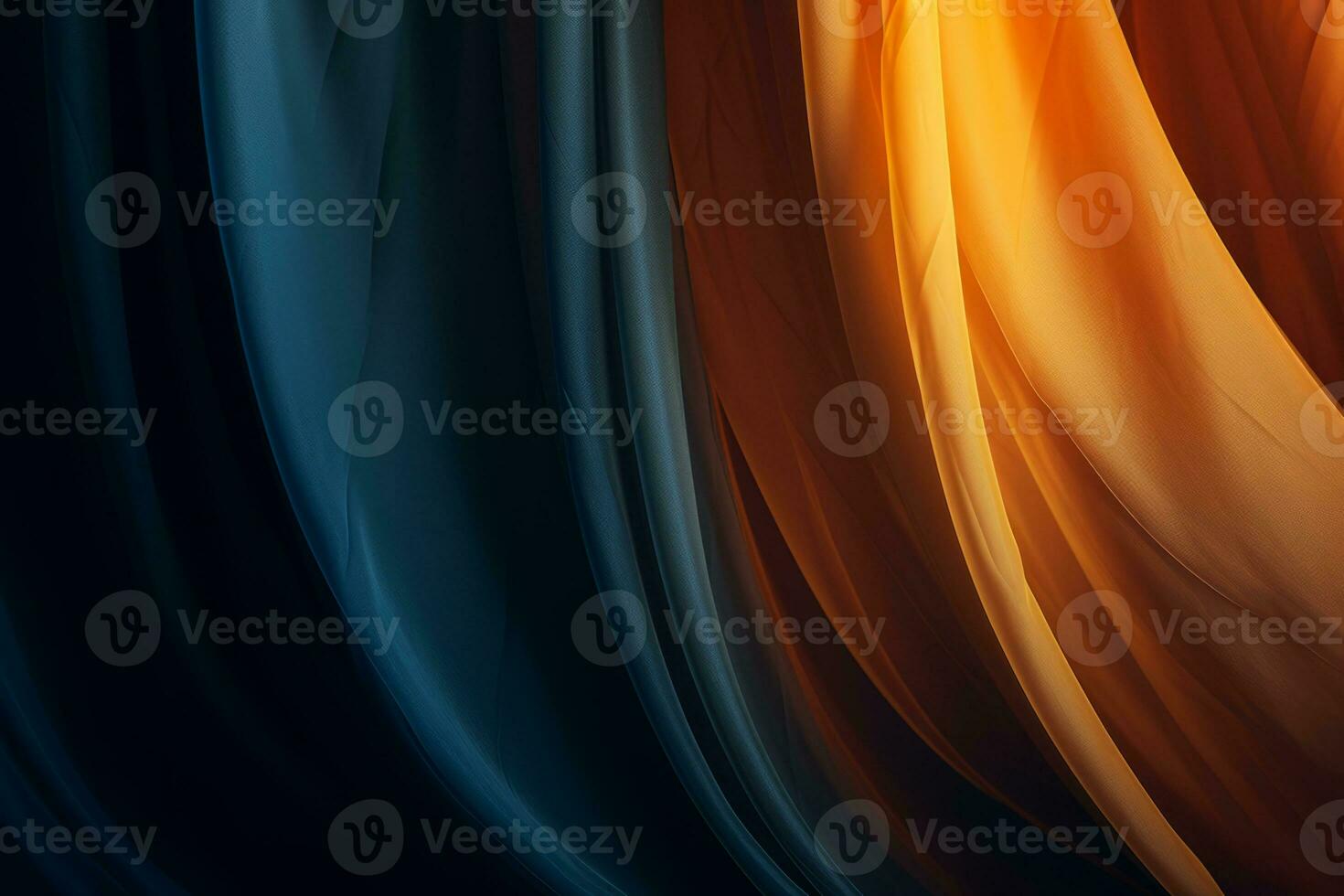 an abstract image of a blue and orange fabric generative ai photo