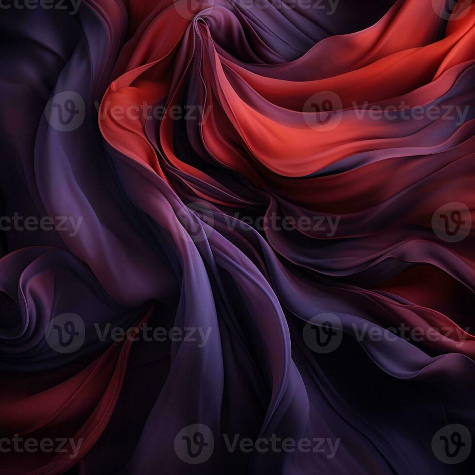 an abstract image of red and purple fabric generative ai photo