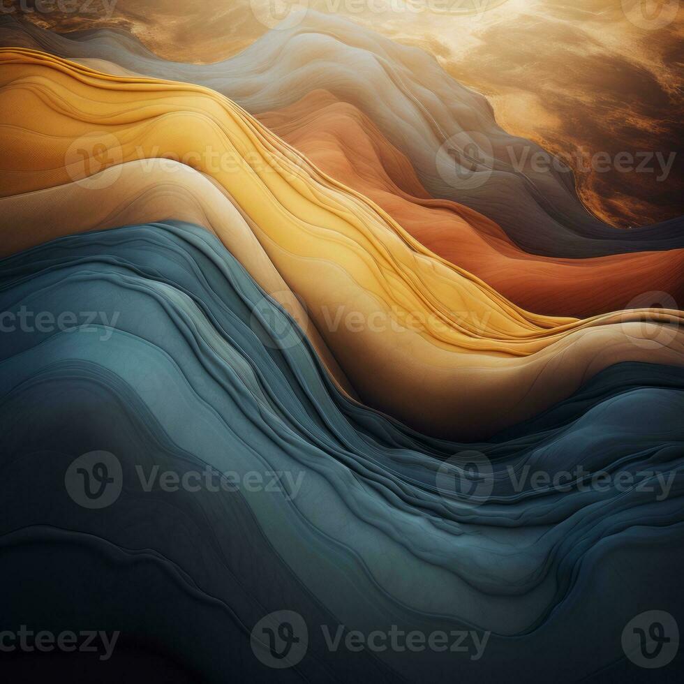 an abstract painting of waves and clouds generative ai photo