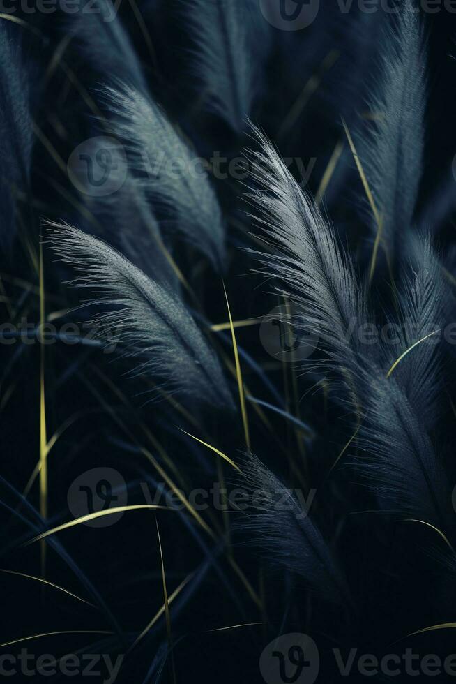 an image of some grass in the dark generative ai photo