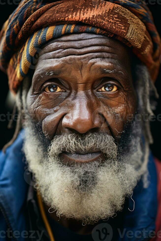an old man with a beard and turban generative ai photo
