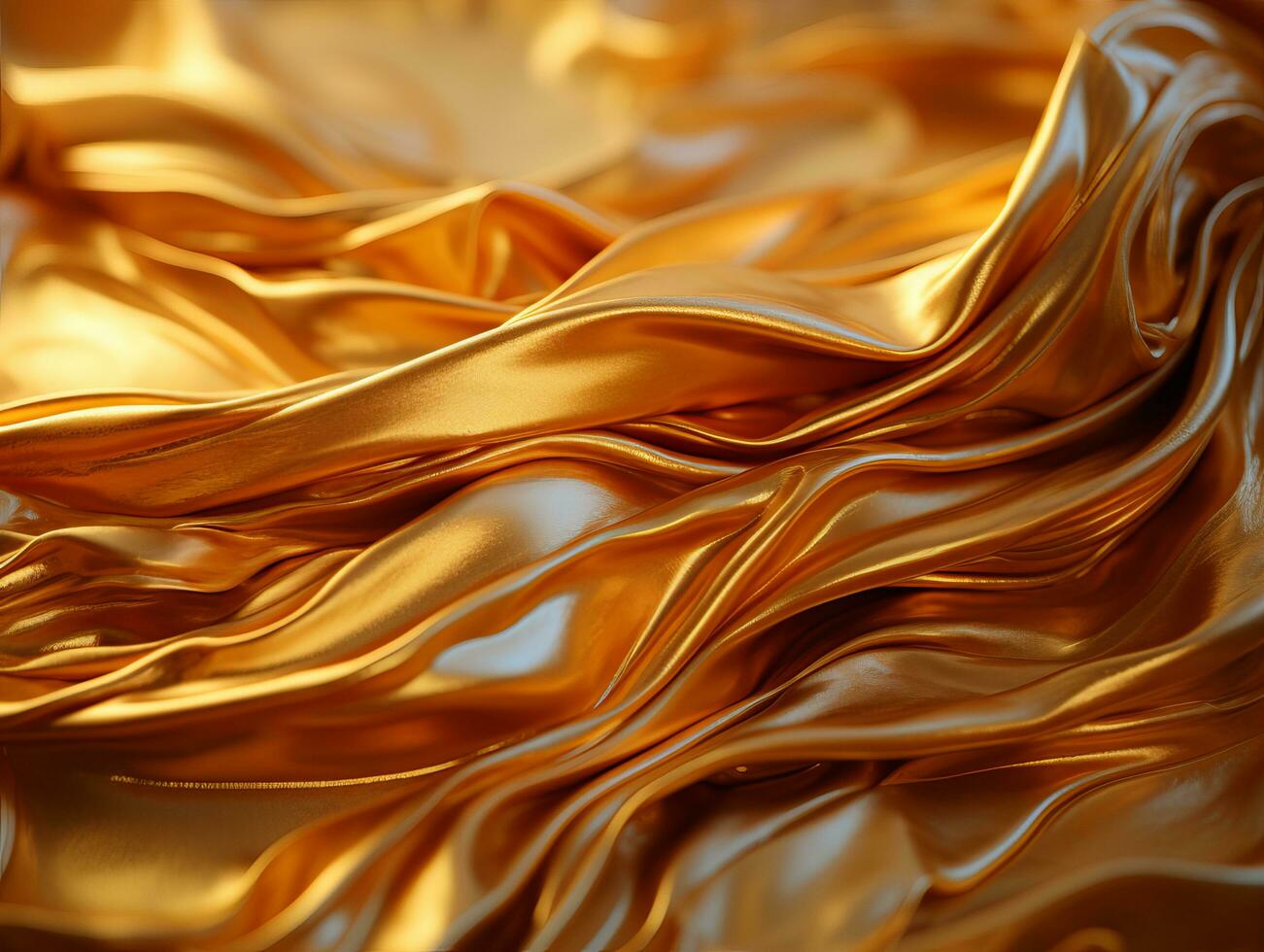 3d rendering of a golden silk fabric generative ai photo