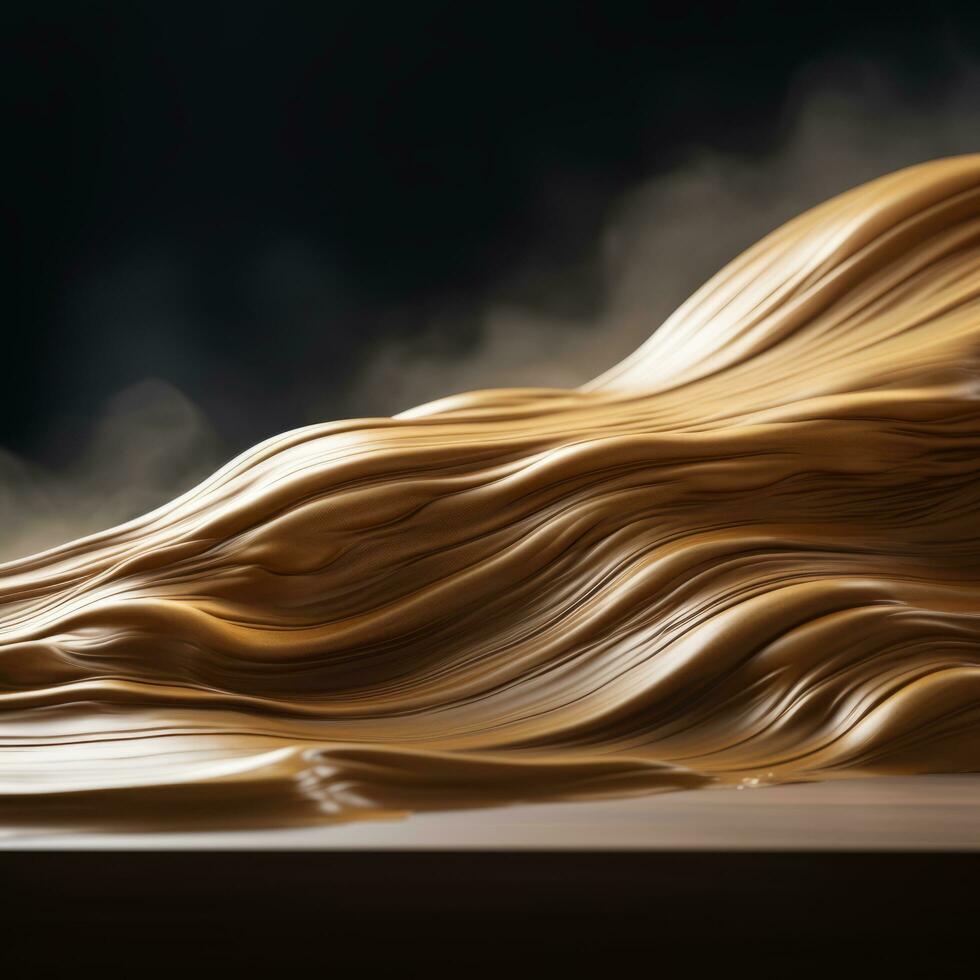 3d rendering of a wave on a black background generative ai photo