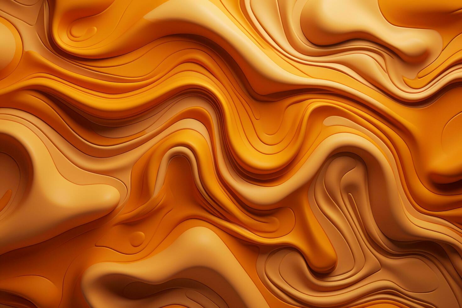 3d rendering of a wavy orange background generative ai photo