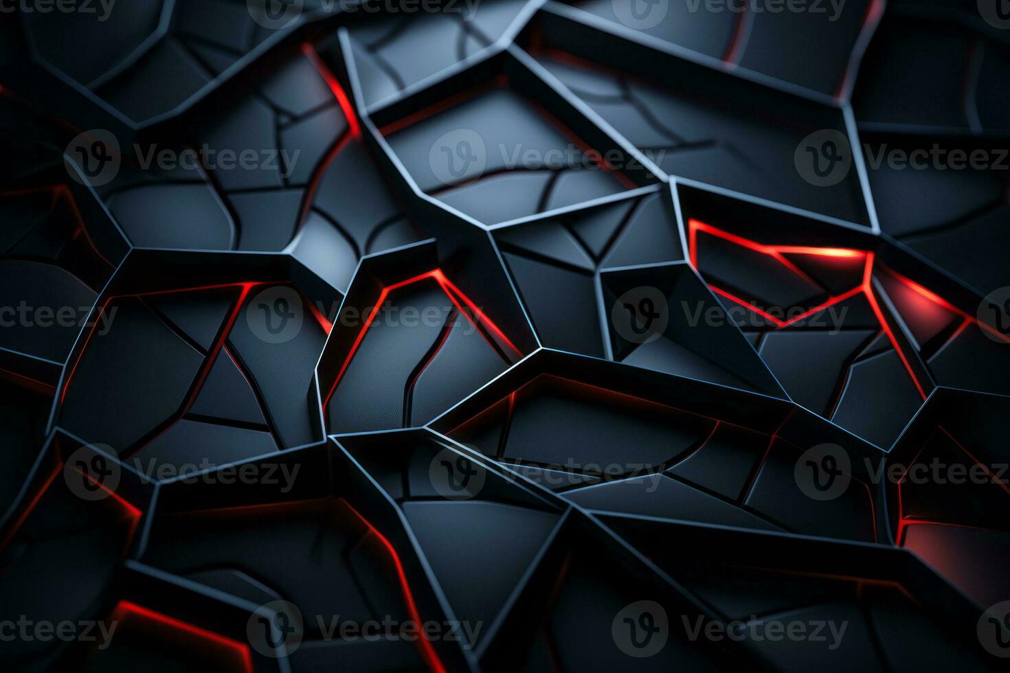 a black and red abstract background with red lights generative ai photo