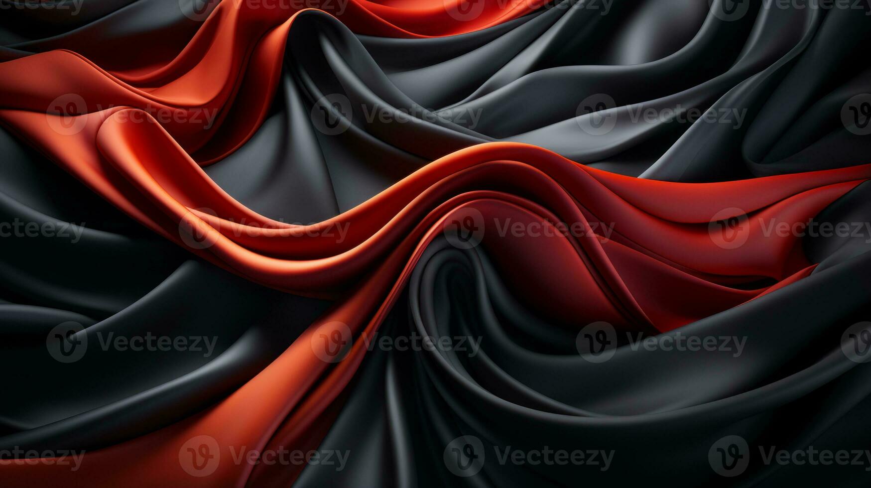 a black and red silk fabric background generative ai photo