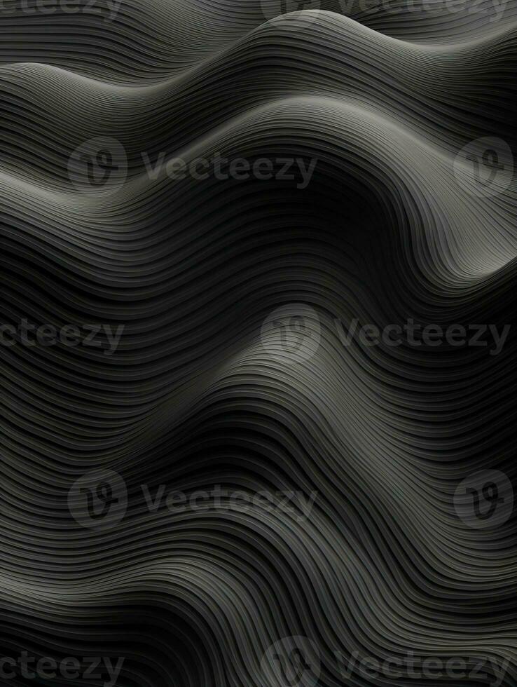 a black and white abstract background with wavy lines generative ai photo
