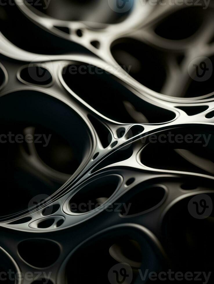 a black and white photo of an abstract design generative ai