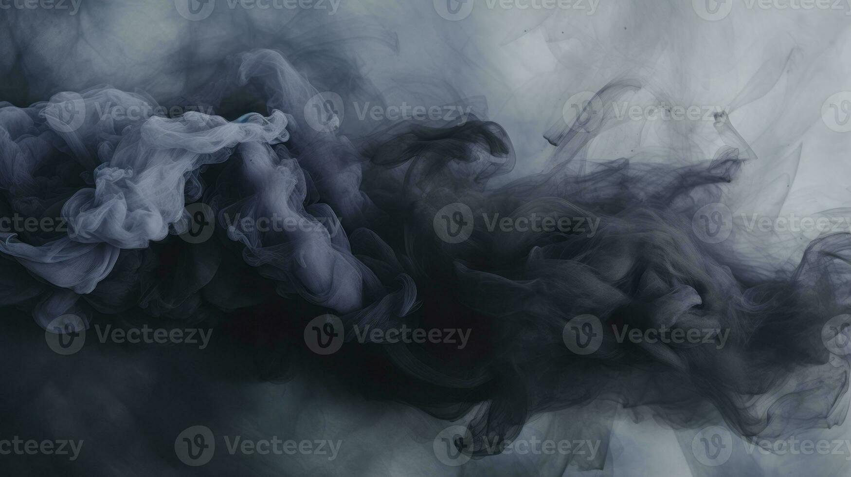 a black and white photo of smoke floating in water generative ai