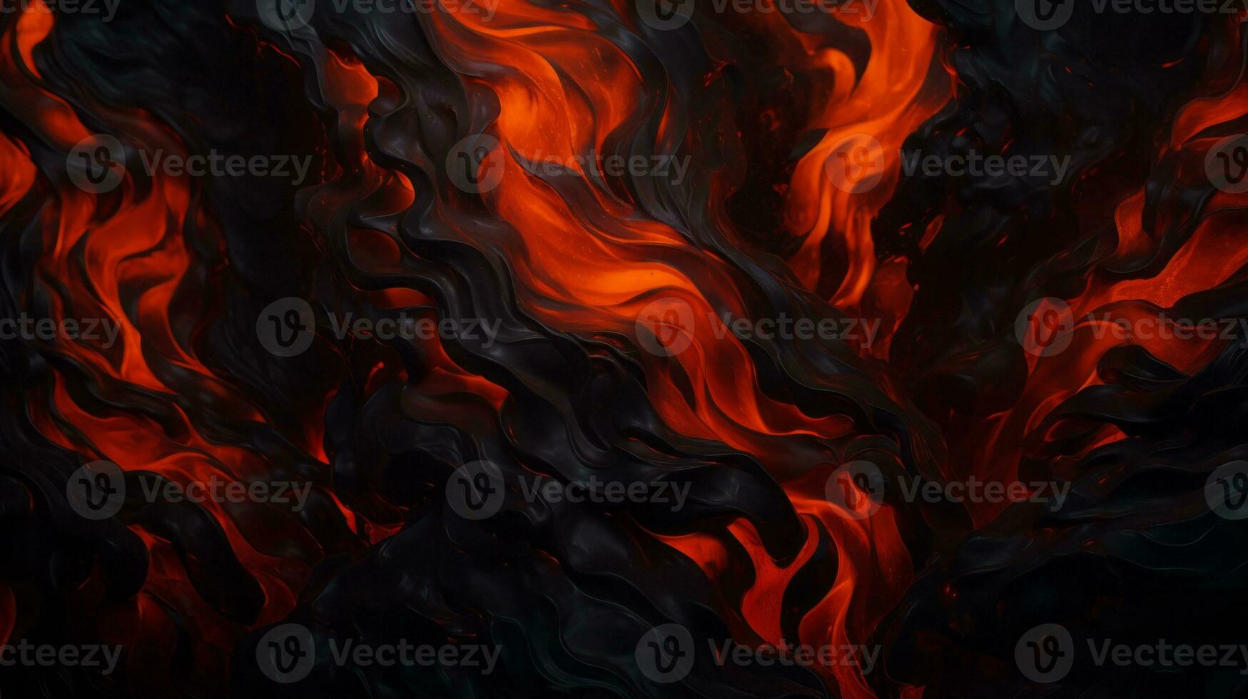 a black background with flames and black smoke generative ai photo