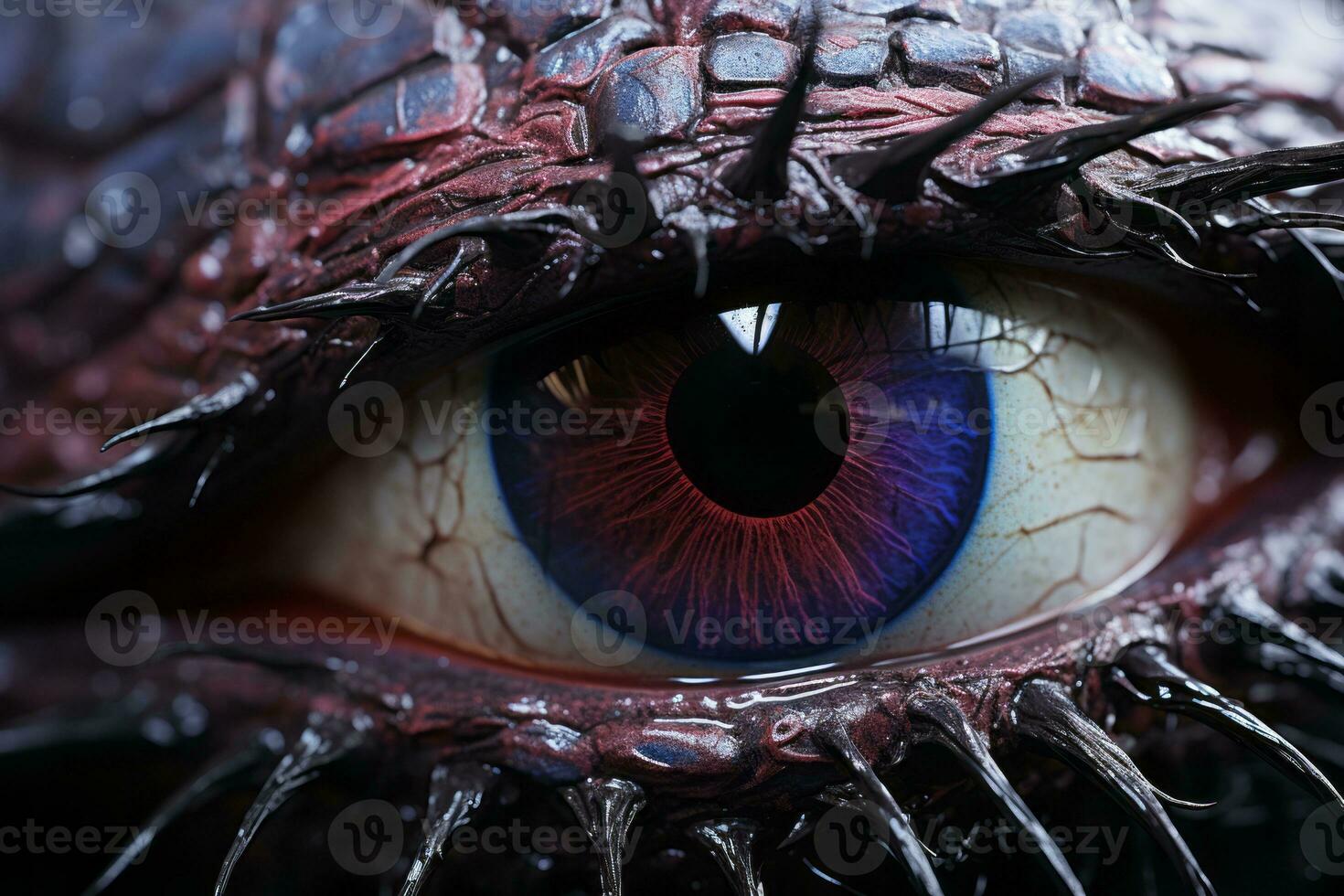 a close up image of a dragon eye generative ai photo