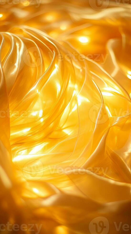 a close up image of a golden fabric generative ai photo