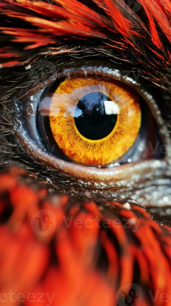 a close up of a birds eye generative ai photo
